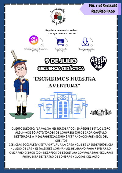 Secuencia Julio"Escribimos nuestra aventura"Primer ciclo
