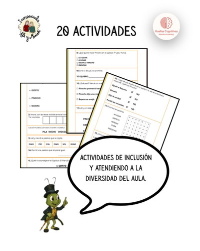 20 Actividades diversificadas 2º año Las aventuras de Pinocho