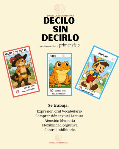 Juego "Decilo sin saberlo" con los cuentos de DGCyE