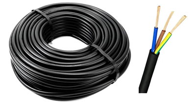 Cable Tipo Taller Trefilcon rollo de 100m 3x1.5 -3x2.5-3x4-3x6 Negro 