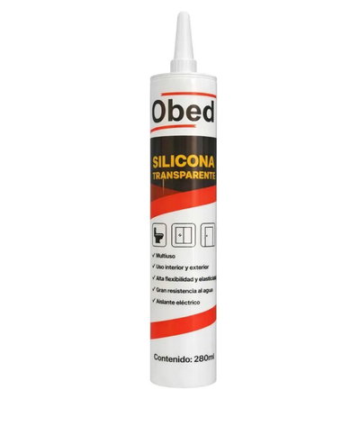 Silicona Transparente Cartucho Obed 280 ml