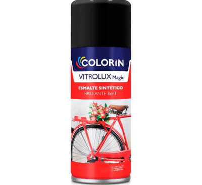 Vitrolux Aerosol Negro Brillante 250 cc . 440 cc Colorin