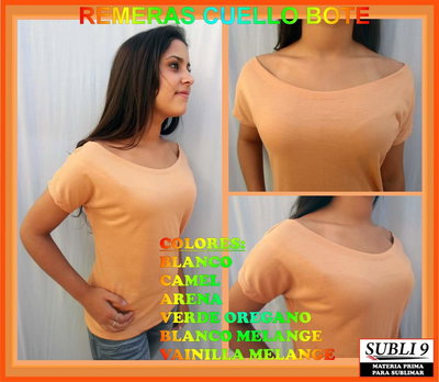 Remera Spun Dama - "CUELLO BOTE"