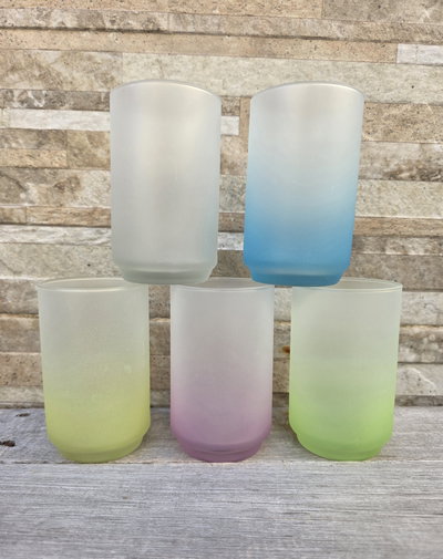Vasos de Vidrio Esmerilado - 350ml