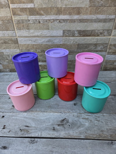 Alcancías Plásticas - DTF o Vinilo