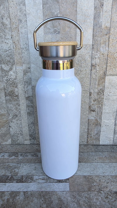 Botella Térmica Tapa Bambú