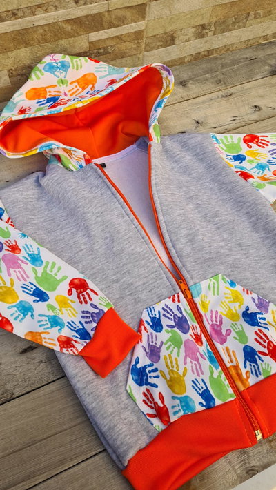 Camperas Combinadas con Estampa - NIÑOS Y ADULTOS