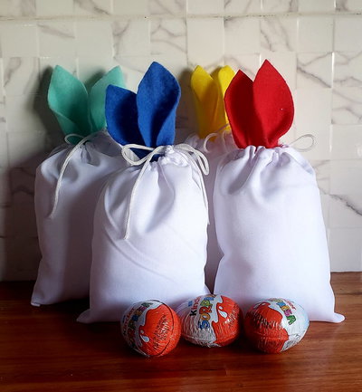 BOLSA con OREJAS * Bolsita Conejo 15x20