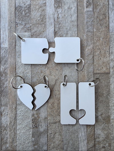 Llaveros de Madera Sublimable - Doble para Compartir