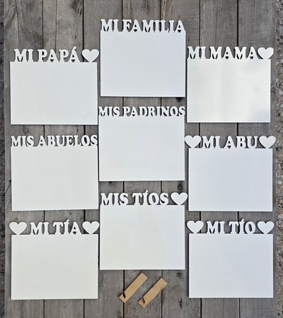 Cuadros con leyenda FAMILIAR * Madera sublimable