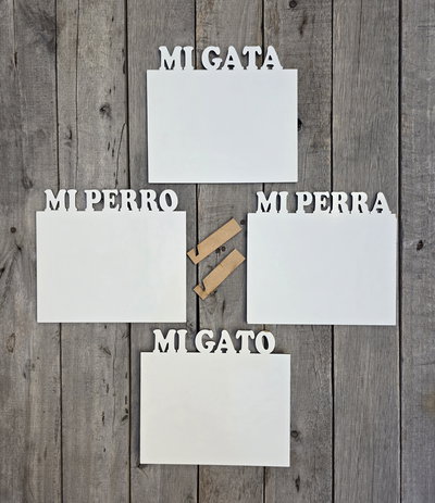 Cuadros con Leyenda MASCOTERA * Madera Brillante