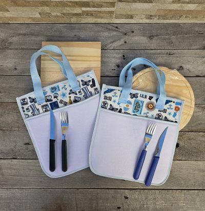 Set Asado ARGENTO con cubiertos