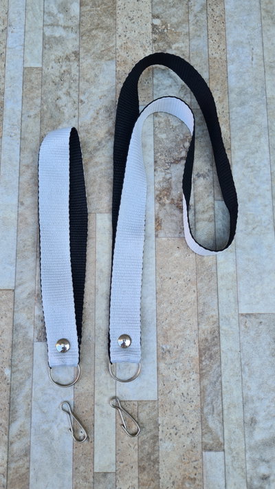 CORREAS COMBINADAS Blanco/Negro - Layers Cinta Gross Sublimable llaveros