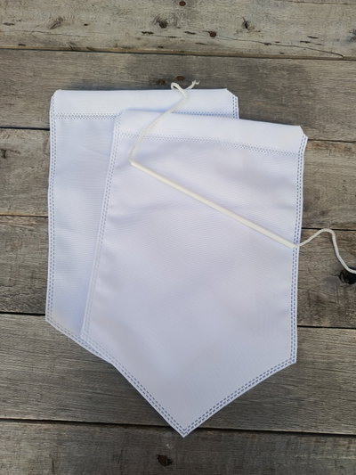 Banderín Blanco 20x30 Sublimable Doble Tela - Banderines