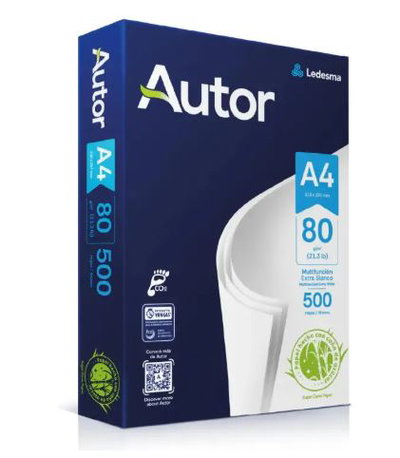 RESMA 80gr Autor A4 Ledesma 