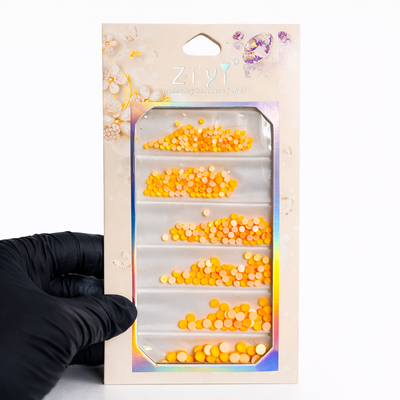 Strass colores amarillo naranja