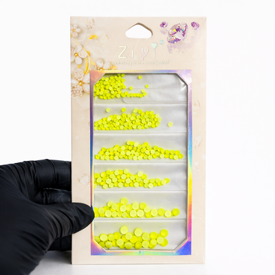 Strass colores amarillo fluor