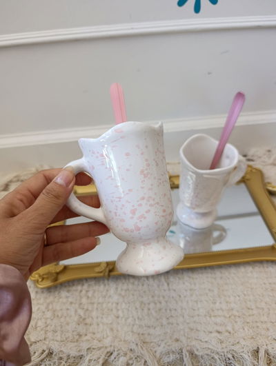 Taza chocolatera Flor