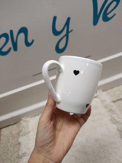 Taza corazón Negro
