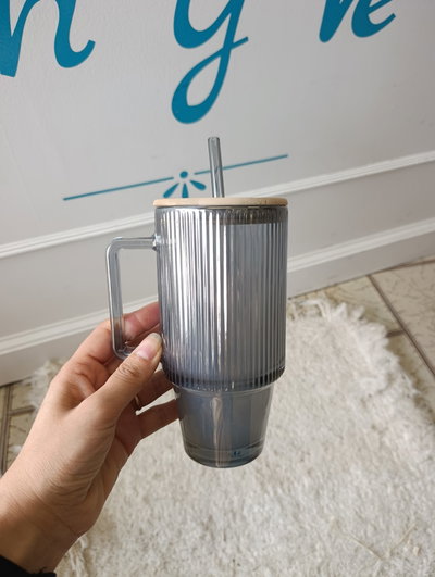Vaso de vidrio Negro 