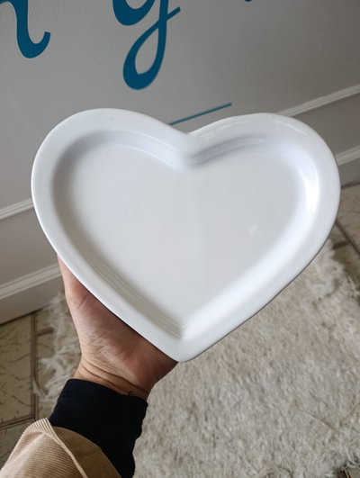 Plato corazón cerámica 