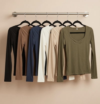 Remera escote corazon - Morley soft (pack x5)