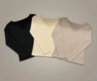 Remera escote “V”- Modal SOFT (Pack x3)