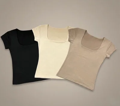 Remera escote “Cuadrado” - Modal SOFT (Pack x3)