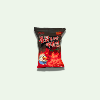 SNACK DE TTEOKBOKKI CRUJIENTE SABOR POLLO EXTRA PICANTE 100 GRS.