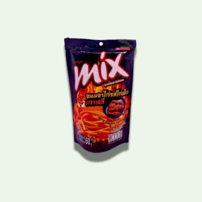MIX SNACK PALITOS SABOR POLLO PICANTE COREANO 60 GRS.
