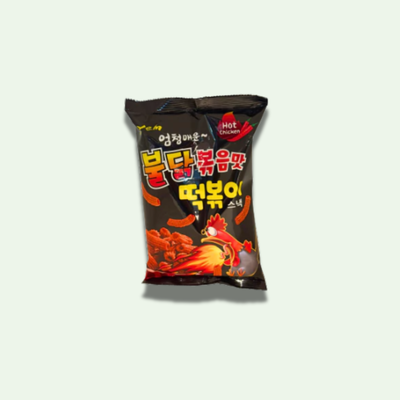 SNACK DE TTEOKBOKKI SABOR POLLO PICANTE 100 GR.