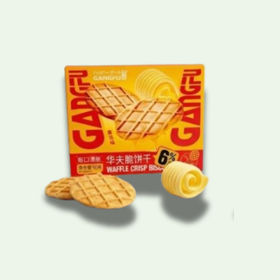 GALLETITAS WAFFLE CROCANTES SABOR MANTECA 50 GRS.