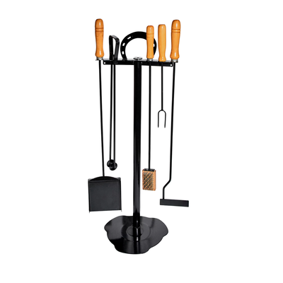 Kit Parrillero x5 con Soporte de Pie Negro
