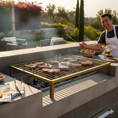 Parrilla Fija de Hierro Macizo - Línea Esencial
