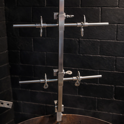 Estaca Asador Cruz 80cm de A.inox 304 p/fogonero