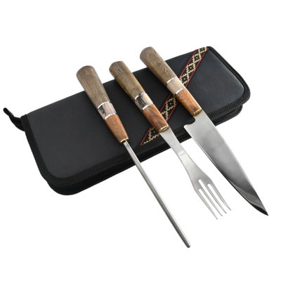 Juego triple mediano a.inox C/estuche JC02