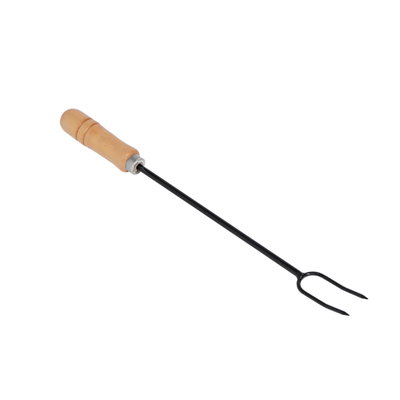 Tenedor Hierro largo 40cm con mango de madera