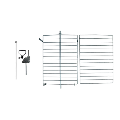 Estaca asador Libro hierro 90x60cm c/caja p/Fogonero