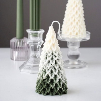 Molde silicona árbol hojas caídas navidad
