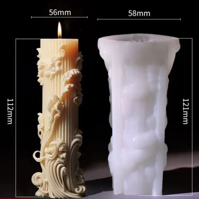 Molde silicona tubo con diseño 