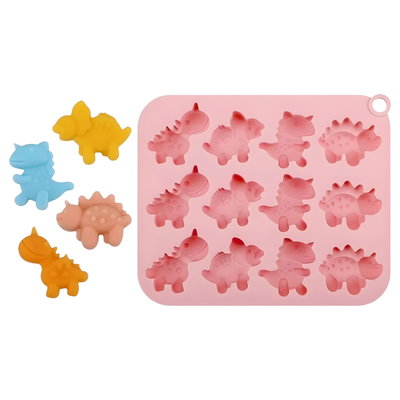 Molde silicona dinosaurio x12