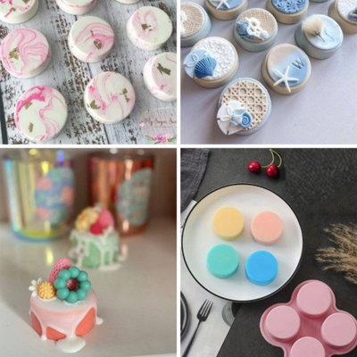 Molde silicona torta x4