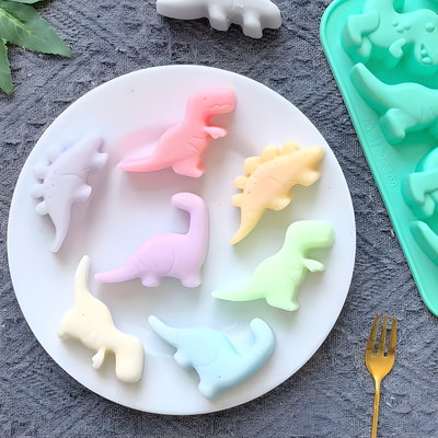 Molde silicona dinosaurio x8