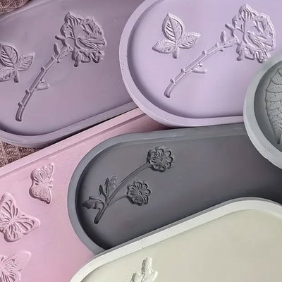 Molde silicona bandeja flor grande