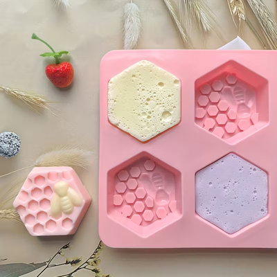 Molde silicona forma hexágono con diseño x6