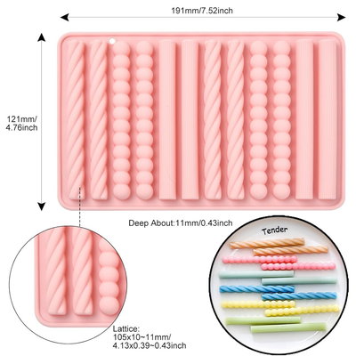 Molde silicona varillas con formas