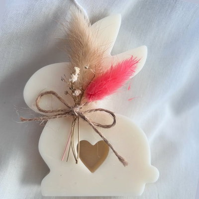 Molde silicona conejo corazon 