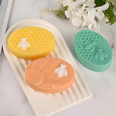 Molde silicona forma ovalada con diseño x6