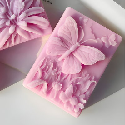 Molde silicona rectangular diseño mariposa