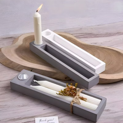 Molde silicona caja porta vela 